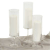 DIY Wedding Koyal Wholesale Pillar Candle Hurricane Pedestal Holders, Tall Glass Pedestal Candle Holders Centerpiece, Wedding Glass Stem Hurricanes Set of 3 (Clear, 3.7 x 11.8, 13.7, 15.7) EasyOptionXY LLC