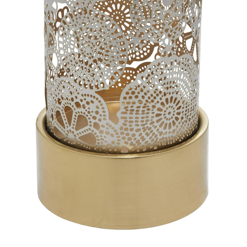 DecMode 8", 10"H Eclectic Lantern, Gold 2 - Pieces EasyOptionXY LLC