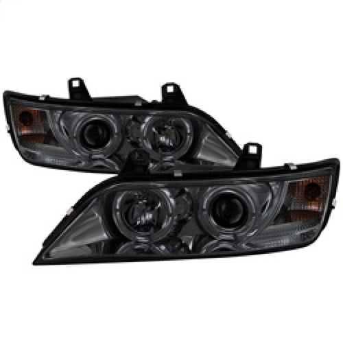 Spyder BMW Z3 96-02 Projector Headlights LED Halo Smoke High H1 Low H1 PRO-YD-BMWZ396-HL-SM OffRoadUSA.com