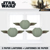 Multicolor Star Wars the Mandalorian The Child Baby Yoda Party Paper Lanterns, 3ct EasyOptionXY LLC