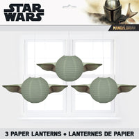Multicolor Star Wars the Mandalorian The Child Baby Yoda Party Paper Lanterns, 3ct EasyOptionXY LLC