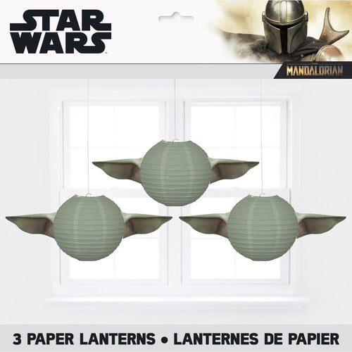 Multicolor Star Wars the Mandalorian The Child Baby Yoda Party Paper Lanterns, 3ct EasyOptionXY LLC