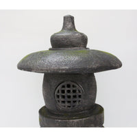 Hi-Line Gifts 25" Stone Multi Purpose Pagoda Lantern with Magnetic Door EasyOptionXY LLC