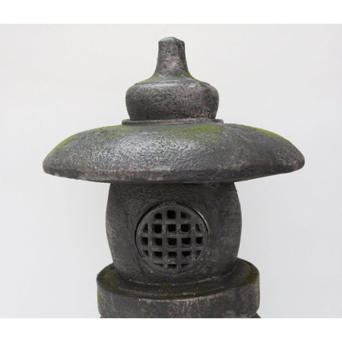 Hi-Line Gifts 25" Stone Multi Purpose Pagoda Lantern with Magnetic Door EasyOptionXY LLC