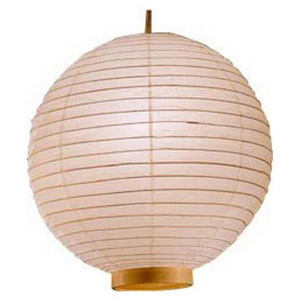Oriental Furniture White Solid Print Casual 16" Round Shaped Paper Maru Bamboo Party Lantern EasyOptionXY LLC