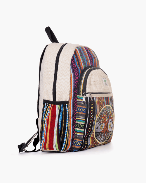Kathmandu Collection Handmade Cotton and Hemp Tree of Life Backpack Jupiter Gear
