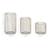 DecMode 3 Holder Silver Metal Cage Style Decorative Candle Lantern, Set of 3 EasyOptionXY LLC