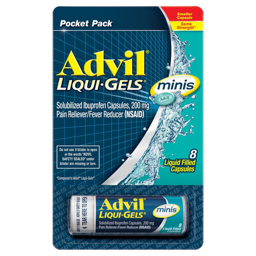 Advil Liqui-Gels Minis Pain and Headache Reliever Ibuprofen Capsules; 200 mg; 8 Count EasyOptionXY LLC