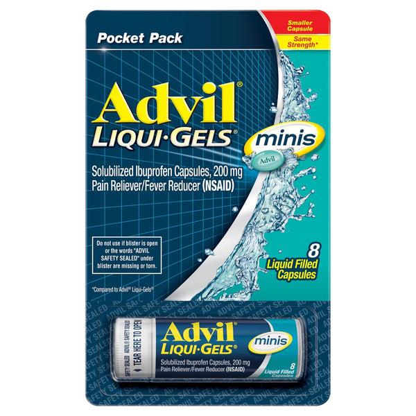 Advil Liqui-Gels Minis Pain and Headache Reliever Ibuprofen Capsules; 200 mg; 8 Count EasyOptionXY LLC