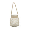 DecMode Clear Glass Decorative Candle Lantern with Rope Handle EasyOptionXY LLC