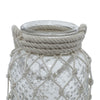 DecMode Clear Glass Decorative Candle Lantern with Rope Handle EasyOptionXY LLC