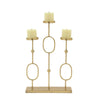 CosmoLiving by Cosmopolitan 3 Holder Gold Metal Candelabra EasyOptionXY LLC