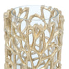DecMode Gold Aluminum Decorative Candle Lantern with Coral Pattern EasyOptionXY LLC