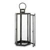 Brianna Stainless Steel Outdoor 23" Lantern, Black EasyOptionXY LLC