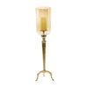 DecMode Gold Aluminum Single Candle Hurricane Lamp EasyOptionXY LLC