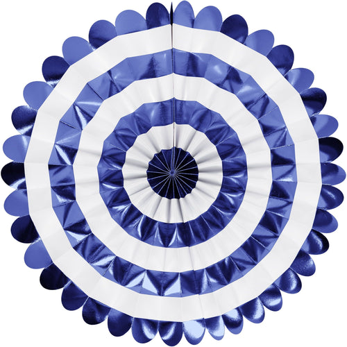 Way to Celebrate! Cobalt Blue Paper Fan Set for Party, 3 Ct., Blue, Paper EasyOptionXY LLC