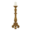 DecMode Gold Polystone Handmade Pillar Candle Holder EasyOptionXY LLC