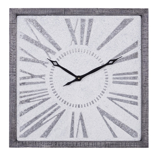 DecMode 25" Gray Metal Wall Clock EasyOptionXY LLC