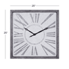 DecMode 25" Gray Metal Wall Clock EasyOptionXY LLC