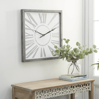 DecMode 25" Gray Metal Wall Clock EasyOptionXY LLC