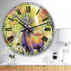Designart 'Hugging Elk Love' Large Cottage Wall Clock(Size 23" x 23") EasyOptionXY LLC