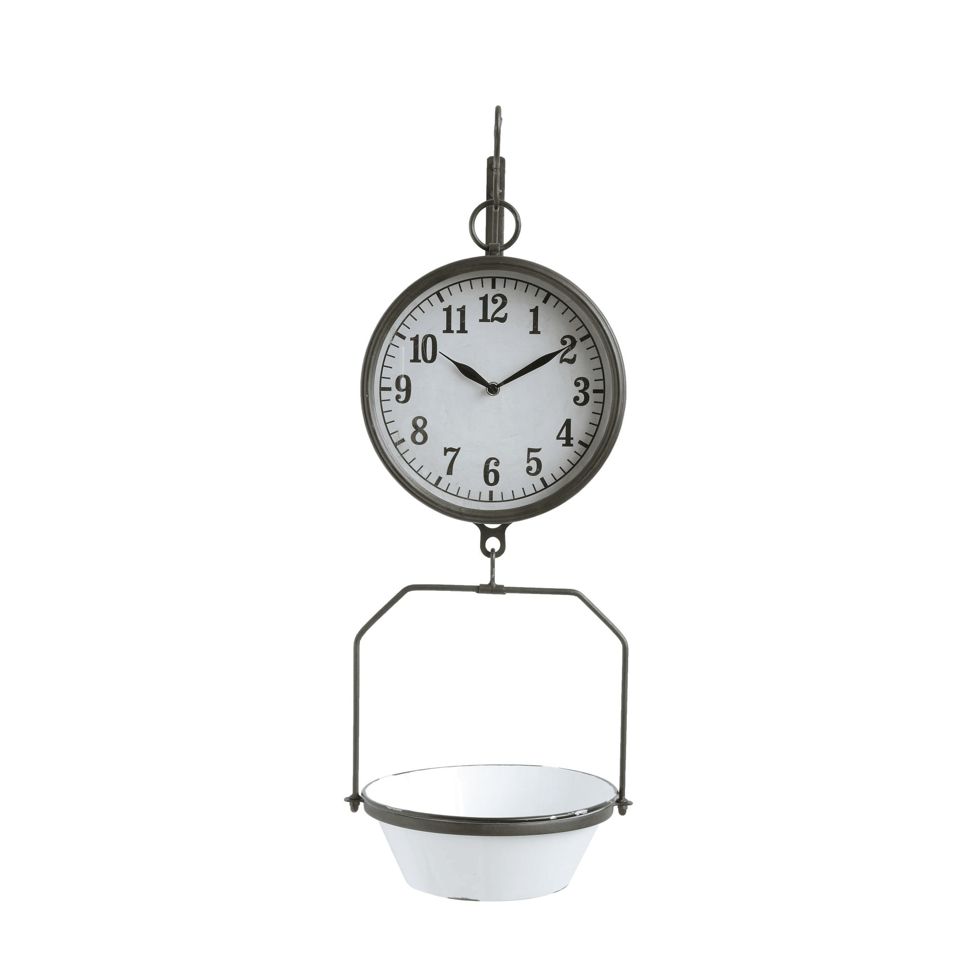 Woven Paths White Decorative Reproduction Scale Wall Clock EasyOptionXY LLC