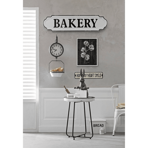 Woven Paths White Decorative Reproduction Scale Wall Clock EasyOptionXY LLC