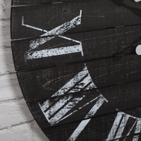 FirsTime & Co. Black Midnight Planks Wall Clock, Farmhouse, Analog, 29 x 2 x 29 in EasyOptionXY LLC