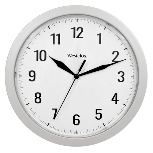 Westclox 9.75" Silver Analog QA Wall Clock with Classic Design and Hidden Storage EasyOptionXY LLC