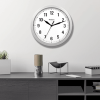 Westclox 9.75" Silver Analog QA Wall Clock with Classic Design and Hidden Storage EasyOptionXY LLC