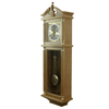 Bedford Clock Collection 34.5" Antique Chiming Wall Clock with Roman Numerals in a Harvest Oak Finish EasyOptionXY LLC