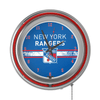 NHL Chrome Double Rung Neon Clock - New York Rangers??? EasyOptionXY LLC