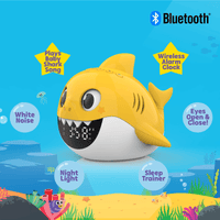 Nickelodeon Pink Fong Baby Shark Bluetooth Speaker with Digital Alarm Clock, White Noise EasyOptionXY LLC