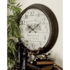 DecMode 28" Brown Metal Wall Clock with Bordeaux EasyOptionXY LLC