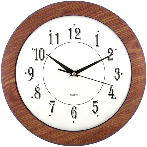 Timekeeper 6415 12 Wood Grain Round Wall Clock SSS6415 EasyOptionXY LLC