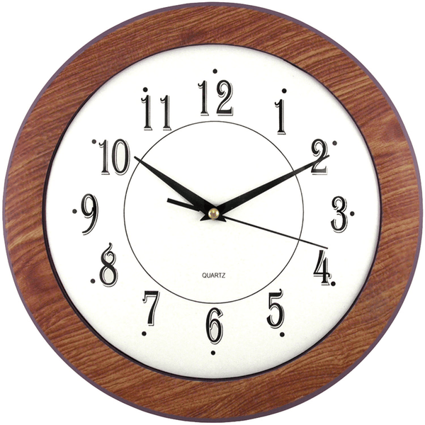 Timekeeper 6415 12 Wood Grain Round Wall Clock SSS6415 EasyOptionXY LLC