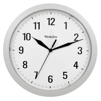 Westclox 9.75" Silver Analog QA Wall Clock with Classic Design and Hidden Storage EasyOptionXY LLC