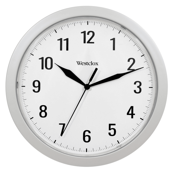 Westclox 9.75" Silver Analog QA Wall Clock with Classic Design and Hidden Storage EasyOptionXY LLC