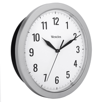Westclox 9.75" Silver Analog QA Wall Clock with Classic Design and Hidden Storage EasyOptionXY LLC