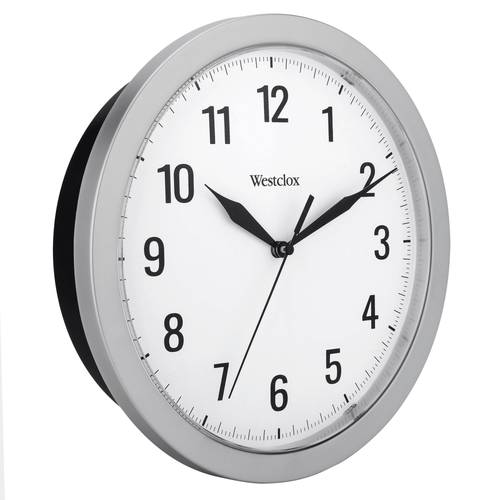 Westclox 9.75" Silver Analog QA Wall Clock with Classic Design and Hidden Storage EasyOptionXY LLC