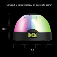 Tzumi Aura LED Projection Clock, White/Yellow/Black/Multi-Color EasyOptionXY LLC
