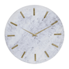 CosmoLiving by Cosmopolitan 20" White Marble Wall Clock with Gold Accents EasyOptionXY LLC