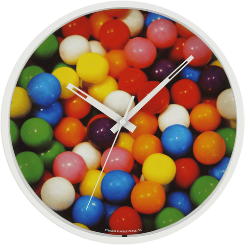 Mainstays 11.5" Round Photo Realistic Multi-Colored Gumball Analog Wall Clock with Quartz Movement EasyOptionXY LLC