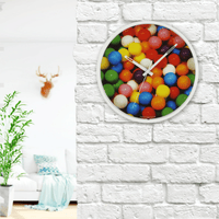 Mainstays 11.5" Round Photo Realistic Multi-Colored Gumball Analog Wall Clock with Quartz Movement EasyOptionXY LLC