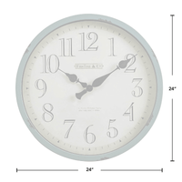 FirsTime & Co. Teal Bellamy Wall Clock, Farmhouse, Analog, 24 x 2 x 24 in EasyOptionXY LLC