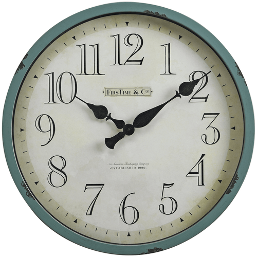 FirsTime & Co. Teal Bellamy Wall Clock, Farmhouse, Analog, 24 x 2 x 24 in EasyOptionXY LLC