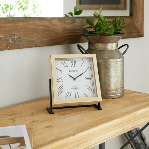 DecMode 9" Brown Wooden Clock EasyOptionXY LLC