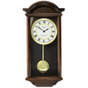 Bedford Clock Collection George 22 inch Chestnut Brown Wood Chiming Vintage Pendulum Wall Clock EasyOptionXY LLC
