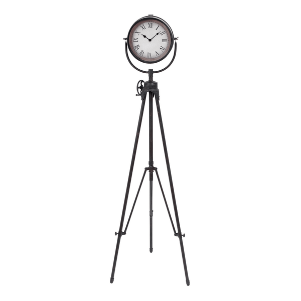 DecMode 57" Black Metal Tall Tripod Clock EasyOptionXY LLC