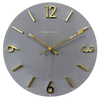 Westclox Contemporary 16" Analog QA Wall Clock-Gray with Raised Gold Numbers - Accurate Timekeeping EasyOptionXY LLC